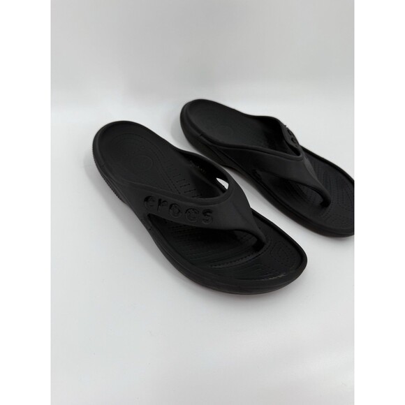Crocs Unisex Womens 8 Mens 6 Baya Flip Flop Slip On Thong Sandals Cut Out Beach - Picture 1 of 9